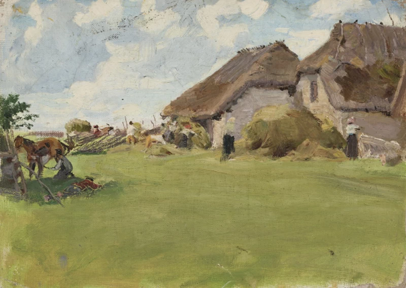 Paesaggio con contadini al lavoro - Art Museum of Estonia's painting collection, Tallinn